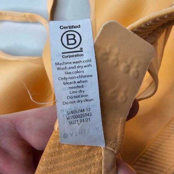 Athleta Women's Advance Bra B-G Size 32D Black & Sunset Orange Activewear Active - Picture 8 of 9